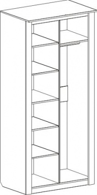 Шкаф элана 2 х дверный